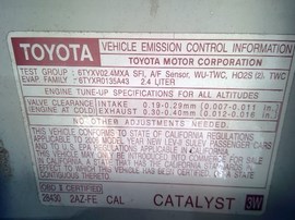 2006 TOYOTA CAMRY, LE, 2.4L, AT.  Z25941